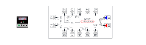 ZR-C103單回路數(shù)顯表接線圖